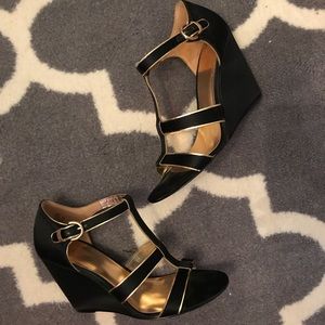 Coach satin Wedges